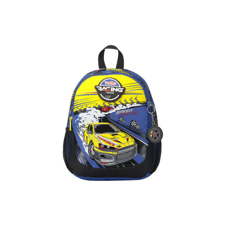 Mochila escolar pequeña de carreras de coches totto mj04vlc001-2310-6j7s