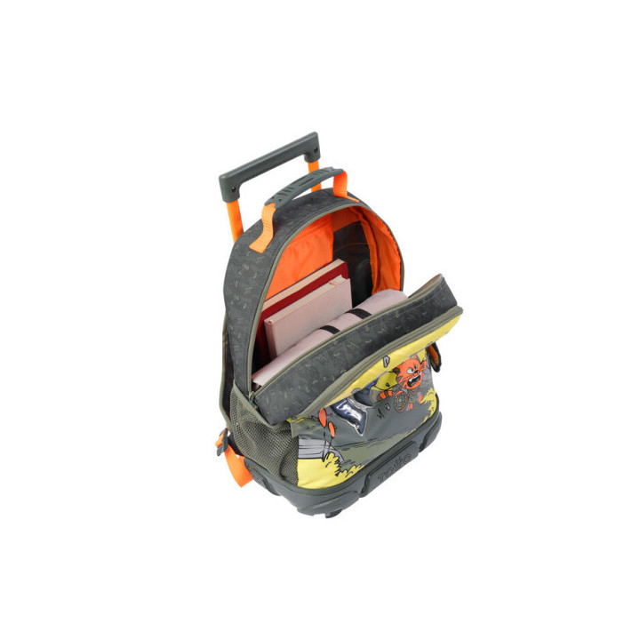 Mochila escolar con ruedas mediana de cartoons totto mj03bwm005-2310-4djm