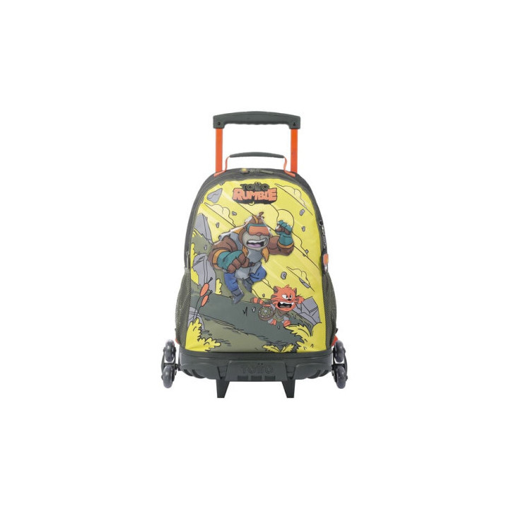 Mochila escolar con ruedas grande de cartoons totto mj03bwm003-2310-4djl