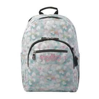 Mochila escolar corazones pastel totto ma04eco001-23110-4hx