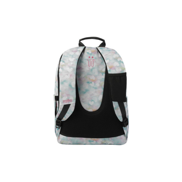 Mochila escolar corazones pastel totto ma04eco001-23110-4hx