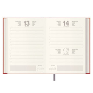 Agenda 2026 lisboa día página 14 x 20 cm. color rojo dohe 11794 - 26