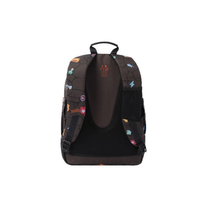 Mochila escolar estampado videojuego - crayoles totto ma04eco029-2210n-3y7