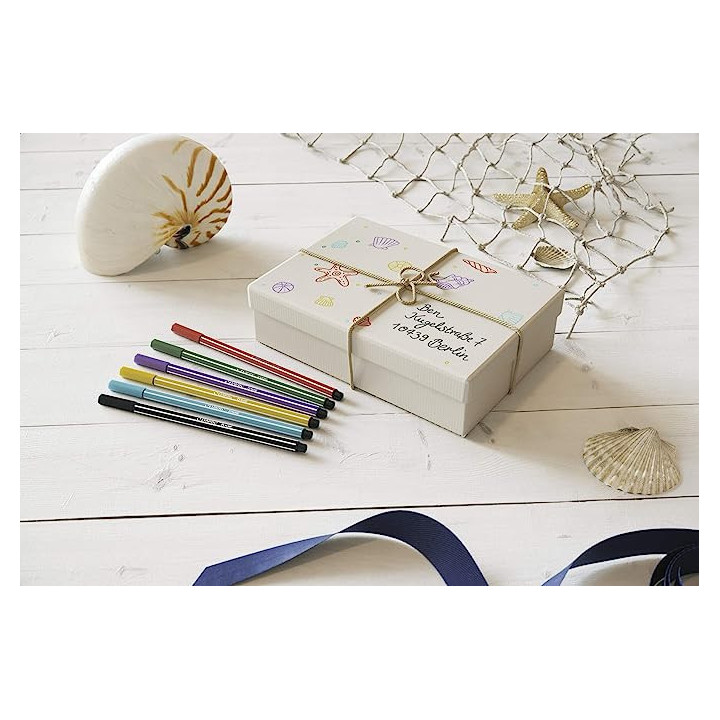 Rotulador premium con punta de fibra biselada pen 68 max color albaricoque stabilo 768/26