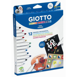 Estuche 12 rotuladores decor materials giotto f45340000
