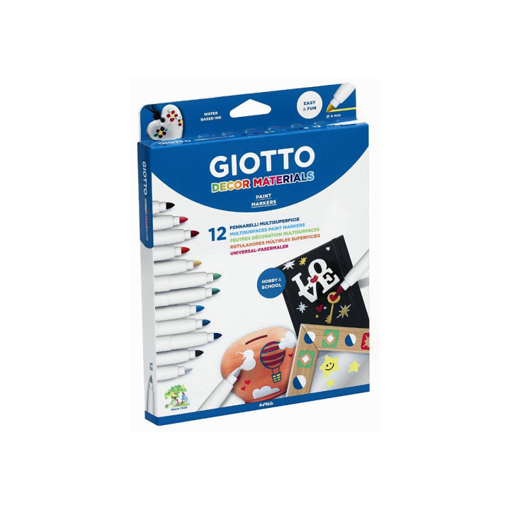 Estuche 12 rotuladores decor materials giotto f45340000