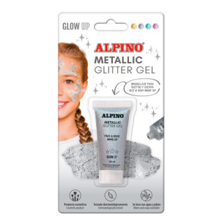 Blíster maquillaje con color y purpurina glitter plata alpino dl000601