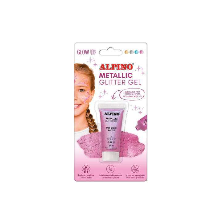 Blíster maquillaje con color y purpurina glitter rosa alpino dl000604