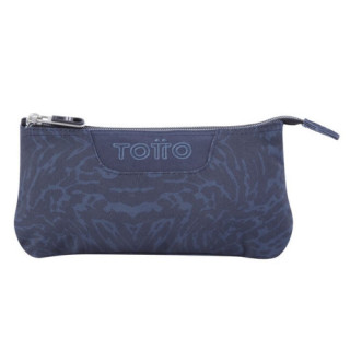 Estuche escolar tres compartimentos azul y negro geometric - tablero totto ac52eco012-2210z-3jg