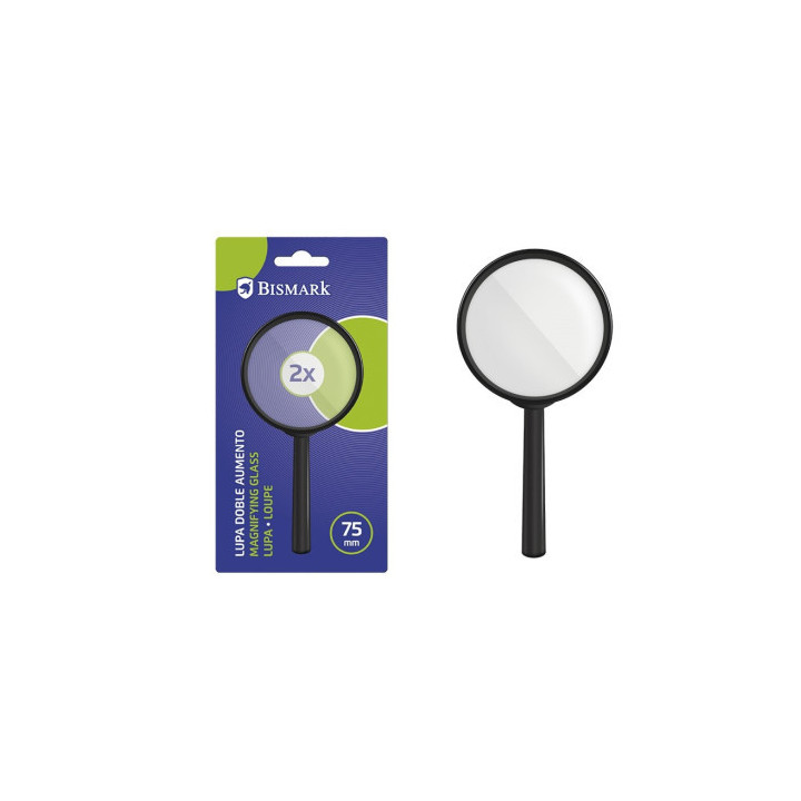 Lupa doble aumento diametro 75 mm bismark 330647
