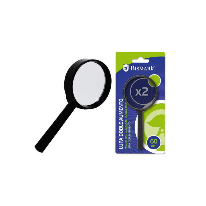 Lupa doble aumento diametro 75 mm bismark 330647