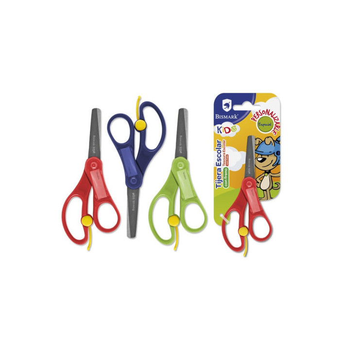 Tijera escolar bismark kids c/nombre y freno 5´´ bismark 329530