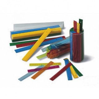 Bote 100 reglas 16 cm. colores transparentes surtidos faibo 816-19