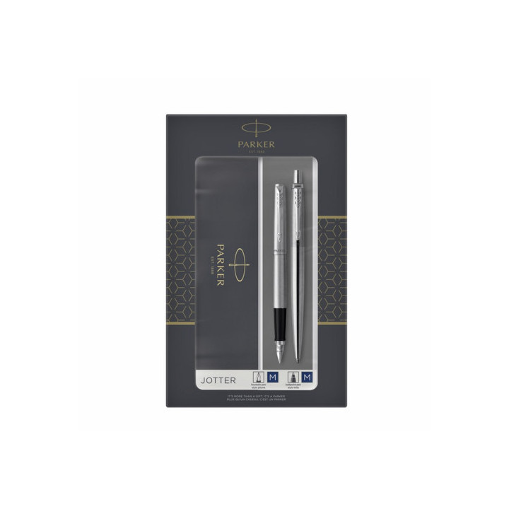 Set jotter. duo pluma + bolígrafo acero ct parker 2093258