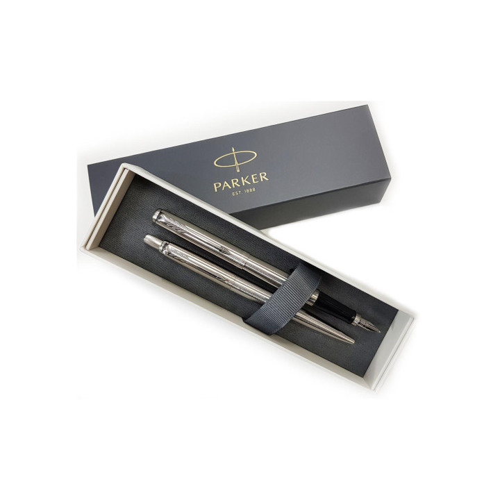 Set jotter. duo pluma + bolígrafo acero ct parker 2093258