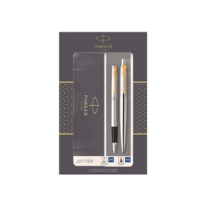 Set jotter. duo pluma + bolígrafo acero gt parker 2093257