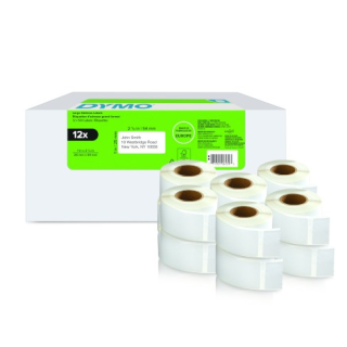 Pack 12 rollos lw etiquetas 25x54mm dymo 2177563