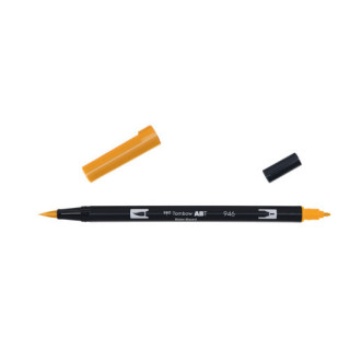 Rotulador doble punta pincel dual brush-946 - color gold ochre. tombow abt-946