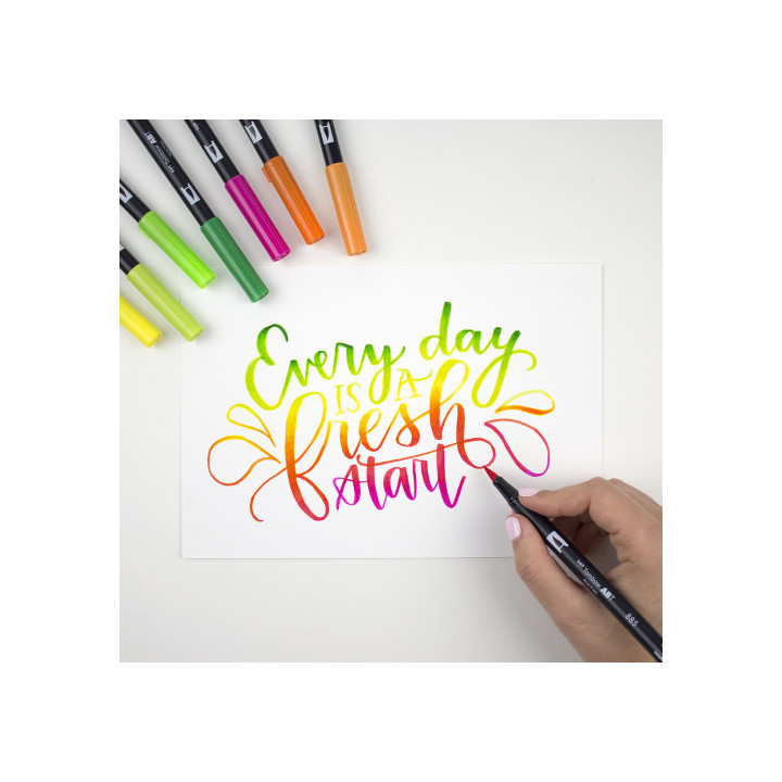 Rotulador doble punta pincel dual brush-679 - color dark plum. tombow abt-679