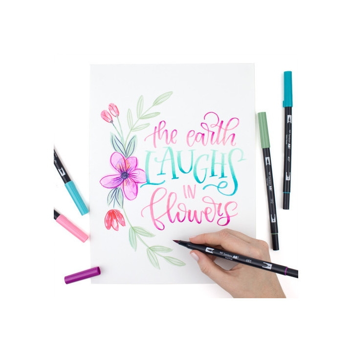 Rotulador doble punta pincel dual brush-603 - color periwinkle. tombow abt-603