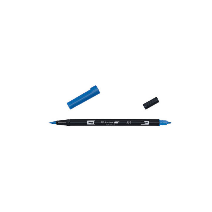 Rotulador doble punta pincel dual brush-555 - color ultramarine. tombow abt-555