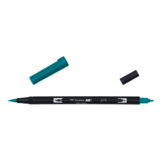 Rotulador doble punta pincel dual brush-379 - color jade green. tombow abt-379