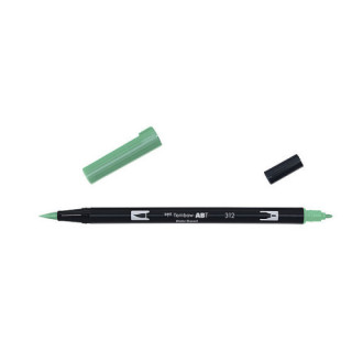 Rotulador doble punta pincel dual brush-312 - color holly green. tombow abt-312