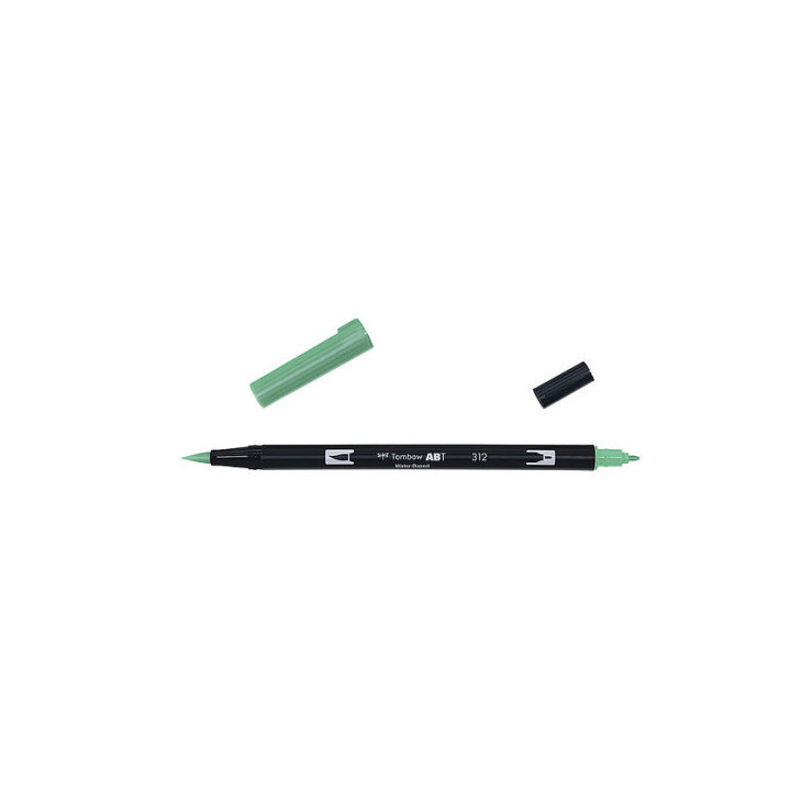 Rotulador doble punta pincel dual brush-312 - color holly green. tombow abt-312