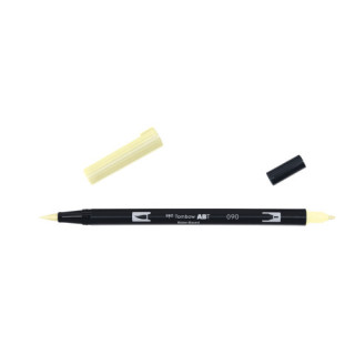 Rotulador doble punta pincel dual brush-090 - color baby yellow. tombow abt-090