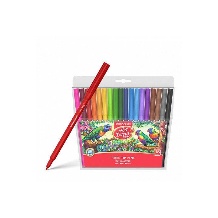 Caja 18 rotuladores super lavables colores surtidos artberry 33051