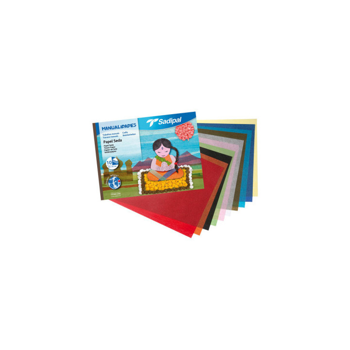 Bloc 10 hojas manualidades papel seda fabriano s0400005