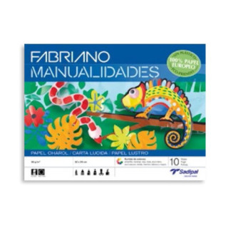 Bloc 10 hojas manualidades papel charol fabriano s0400007