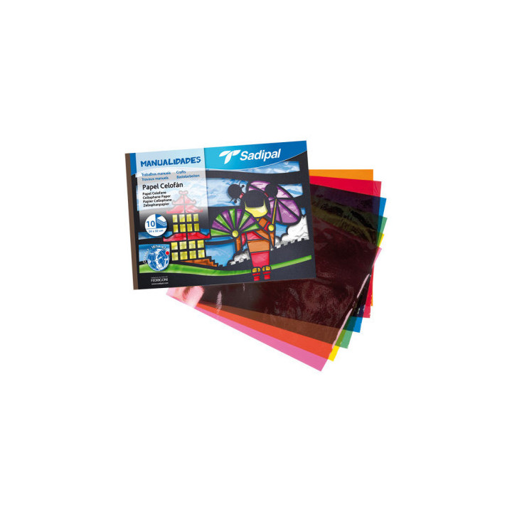 Bloc 10 hojas manualidades papel transparente celofan fabriano s0400006