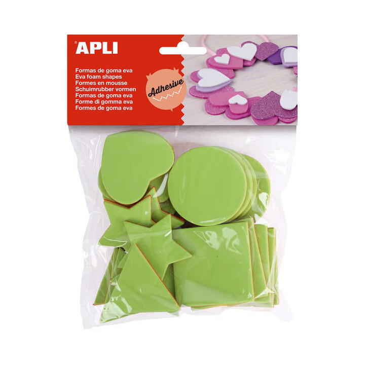 Apli Formas Goma Eva Multicapa 25 U - Material de Alta Calidad - Multicolor - Facil de Cortar y Pegar