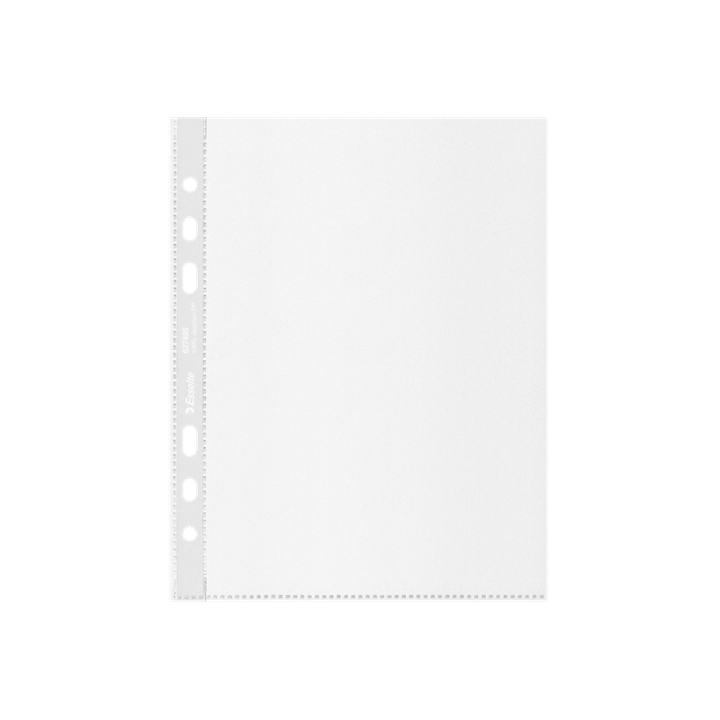 Caja 100 fundas polipropileno multitaladro reforzada piel naranja a5 recycle 70 micras esselte 627495