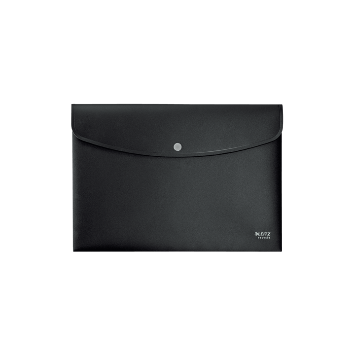 Sobres polipropileno opaco a4 con broche boton recycle negro leitz 46780095