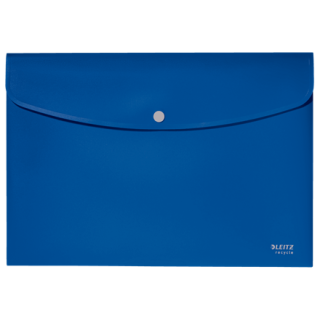 Sobres polipropileno opaco a4 con broche boton recycle azul leitz 46780035