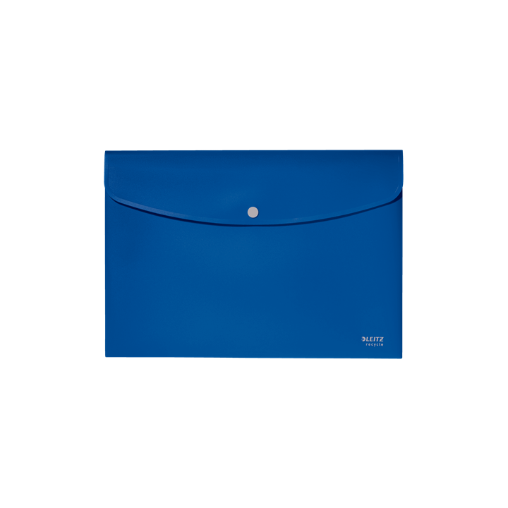 Sobres polipropileno opaco a4 con broche boton recycle azul leitz 46780035