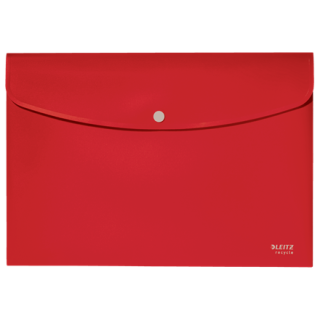 Sobres polipropileno opaco a4 con broche boton recycle rojo leitz 46780025
