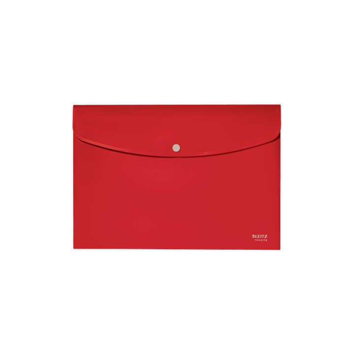 Sobres polipropileno opaco a4 con broche boton recycle rojo leitz 46780025