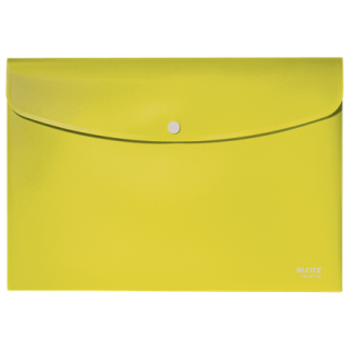 Sobres polipropileno opaco a4 con broche boton recycle amarillo leitz 46780015