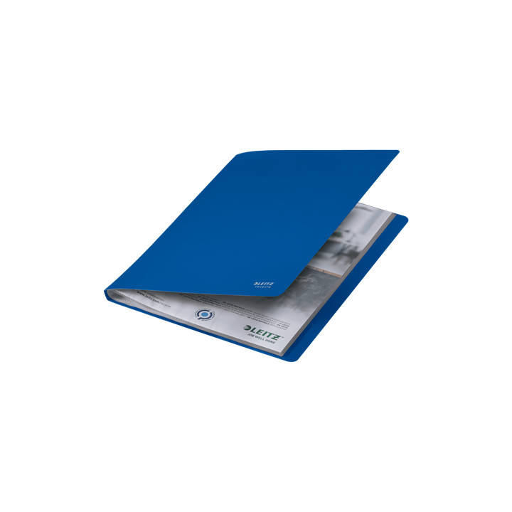 Carpeta polipropileno con 20 fundas a4 recycle azul leitz 46760035