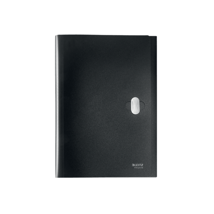 Carpeta polipropileno acordeon 5 posiciones+bolsillo frontal broche giratorio a4 recycle negro leitz 46240095