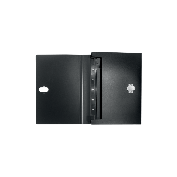 Carpeta polipropileno acordeon 5 posiciones+bolsillo frontal broche giratorio a4 recycle negro leitz 46240095