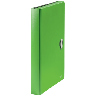 Carpeta polipropileno acordeon 5 posiciones+bolsillo frontal broche giratorio a4 recycle verde leitz 46240055