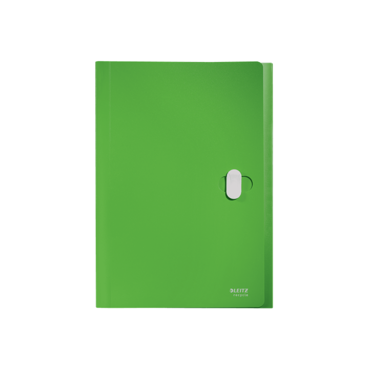 Carpeta polipropileno acordeon 5 posiciones+bolsillo frontal broche giratorio a4 recycle verde leitz 46240055