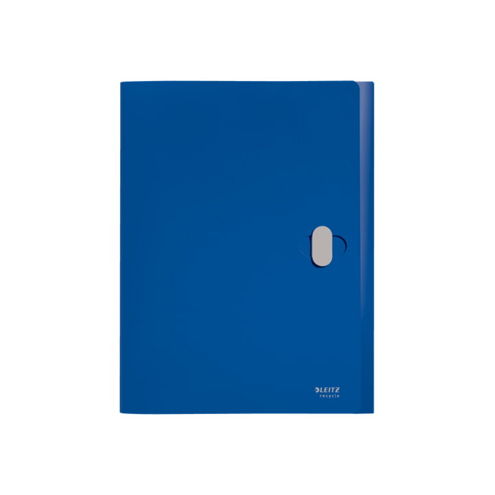 Carpeta polipropileno de proyectos 38mm y cierre broche giratorio a4 recycle azul leitz 46230035
