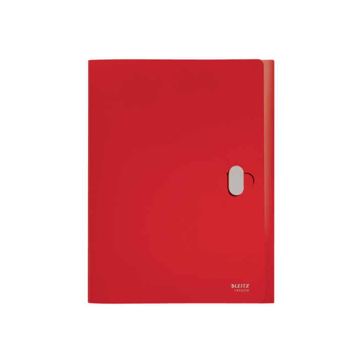 Carpeta polipropileno de proyectos 38mm y cierre broche giratorio a4 recycle rojo leitz 46230025