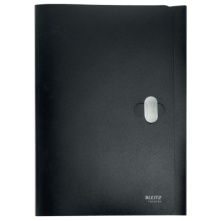 Carpeta polipropileno 3 solapas y cierre broche giratorio a4 recycle negro leitz 46220095