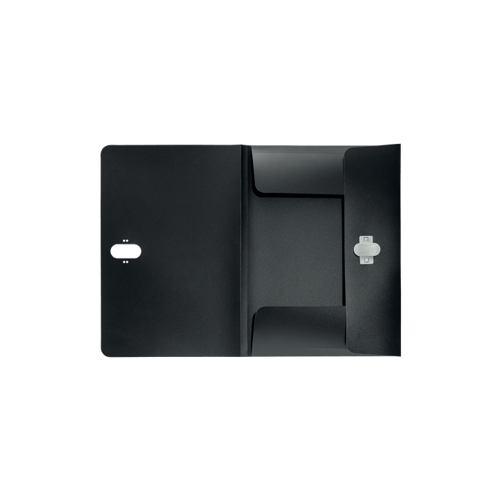 Carpeta polipropileno 3 solapas y cierre broche giratorio a4 recycle negro leitz 46220095